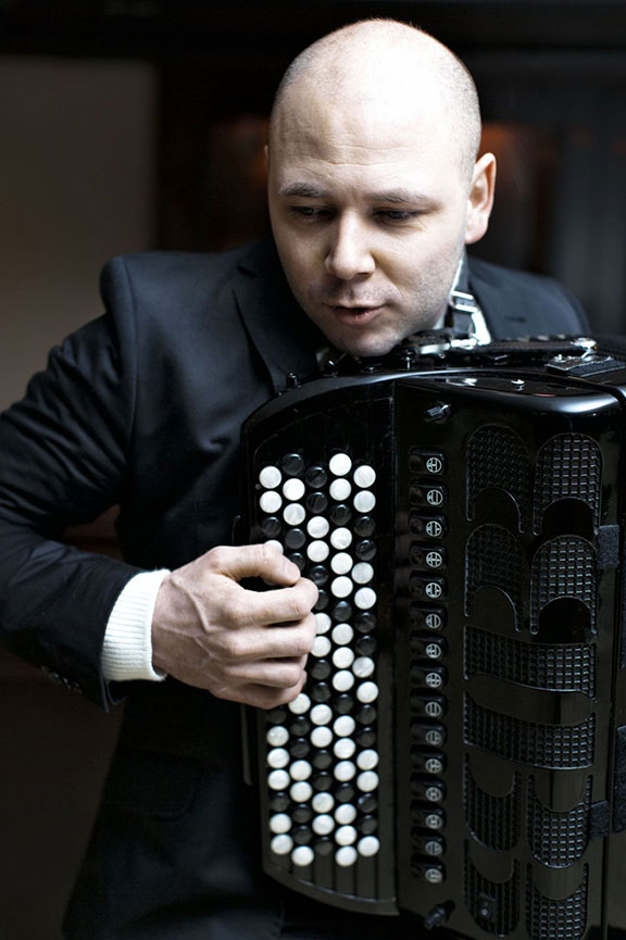 Playing the accordion